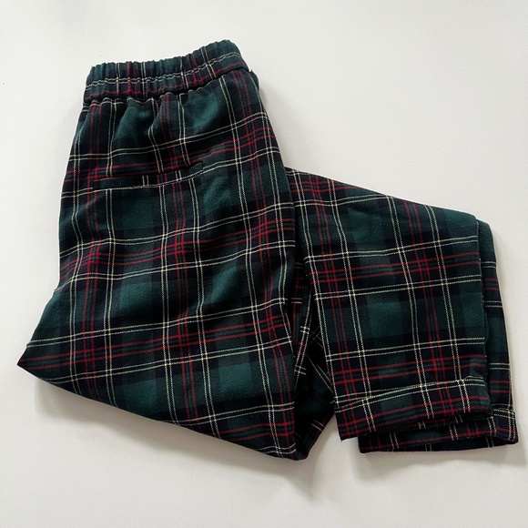Bershka Elastic Waist Plaid Pants M - Picture 1 of 3